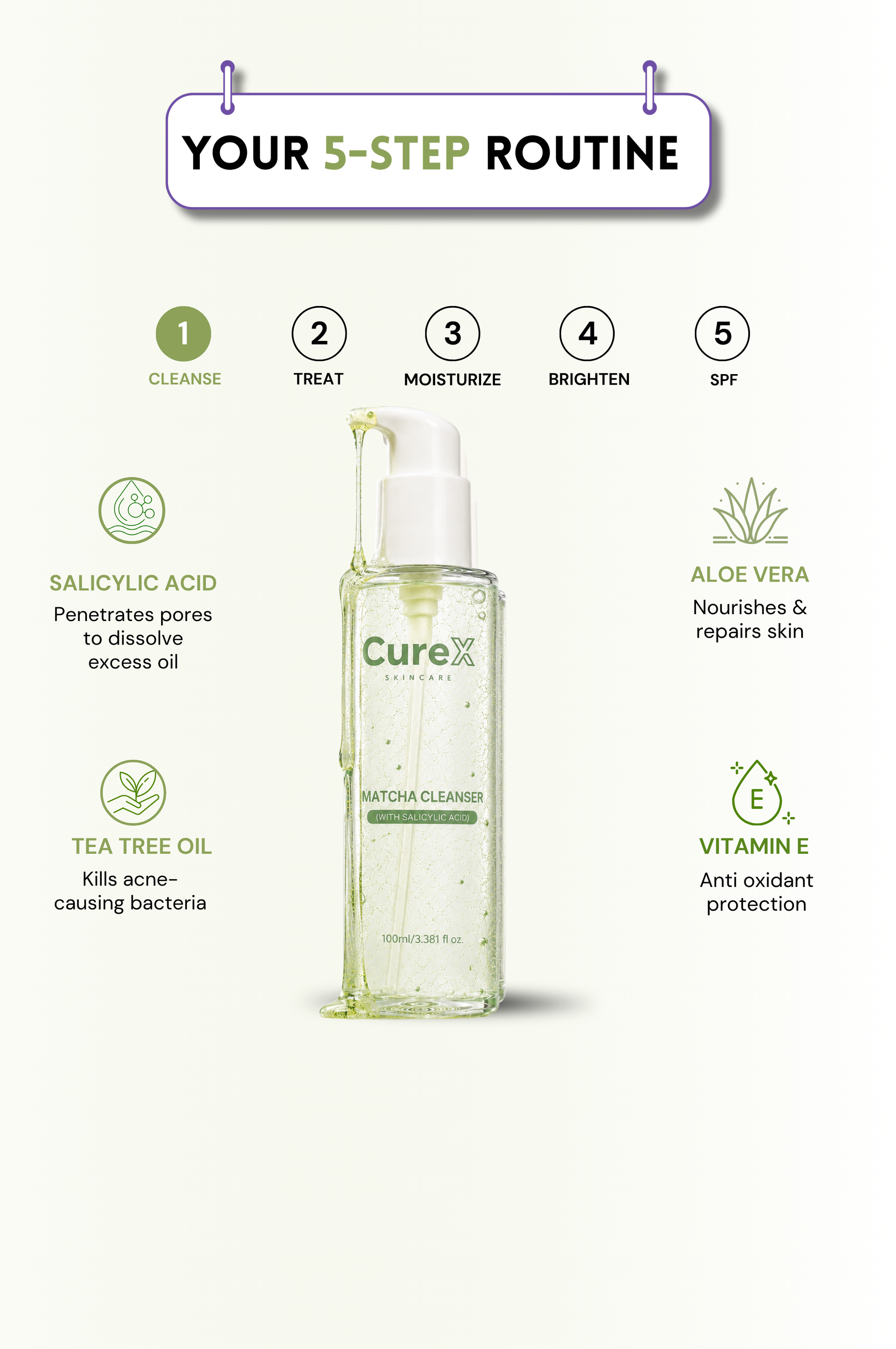 Matcha Cleanser-  100ml CurexPK