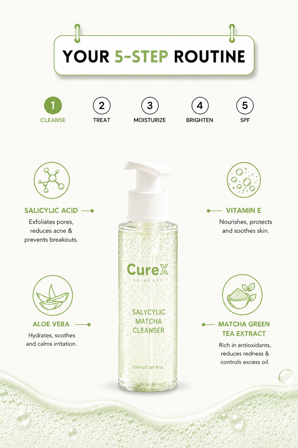 Salicylic Matcha Cleanser-  100ml