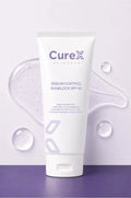 Curex Sebum Control Sunblock SPF 40 tube on a light purple background
